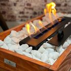 Lareira Ecológica Portátil Com Pedras Brancas | Fuji